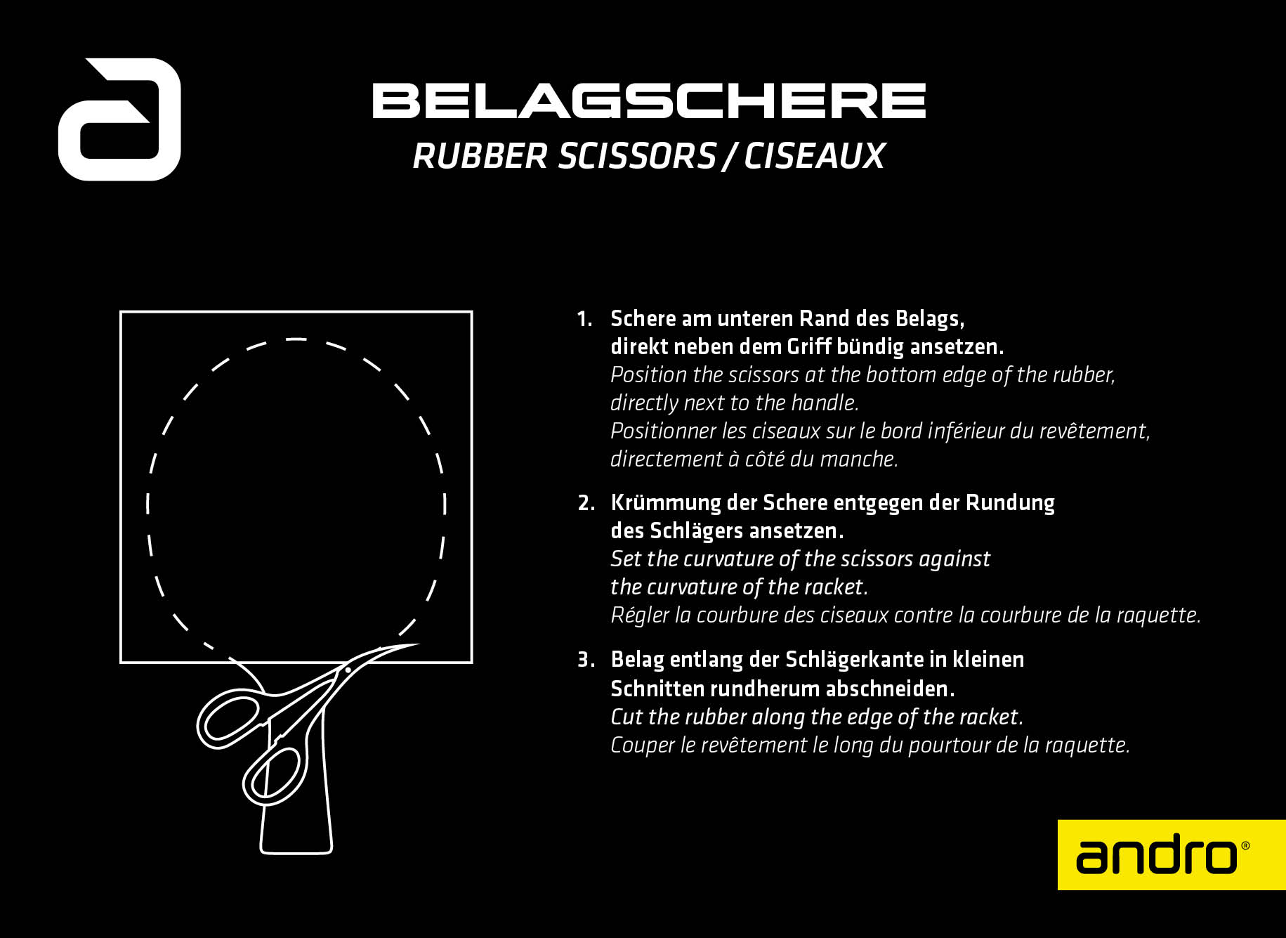 Andro Rubberen schaar