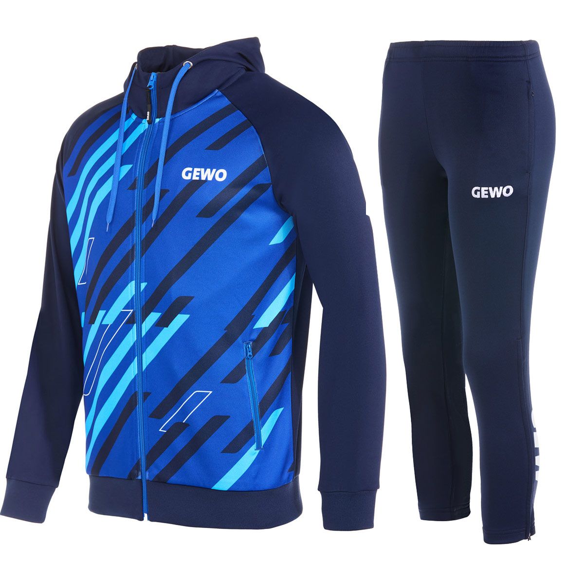 Gewo Trainingspak Ponza II marineblauw/koningsblauw