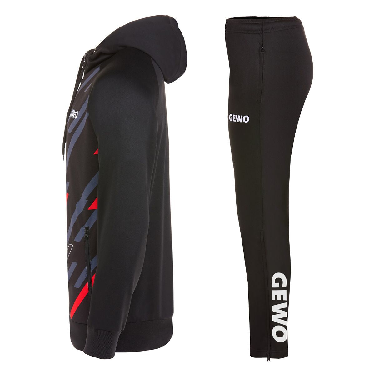 Gewo Trainingspak Ponza I zwart/rood