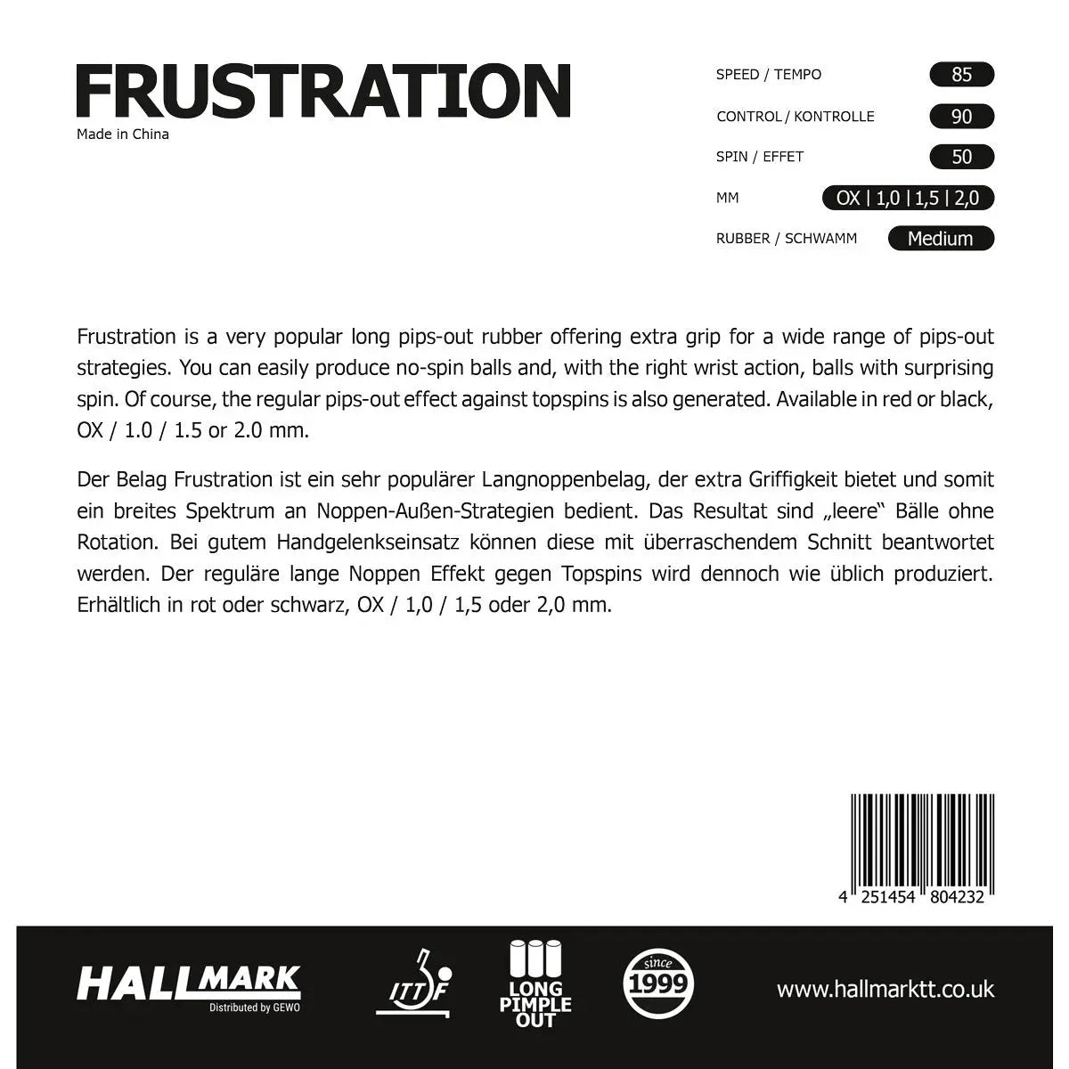Hallmark Frustration Hallmark SE - tabletennisstore.eu